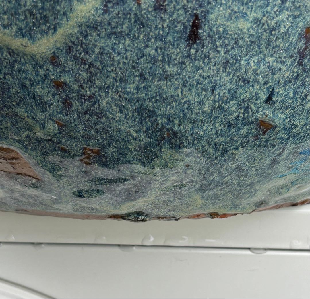 中国　鈞釉大壺　送料込み0816