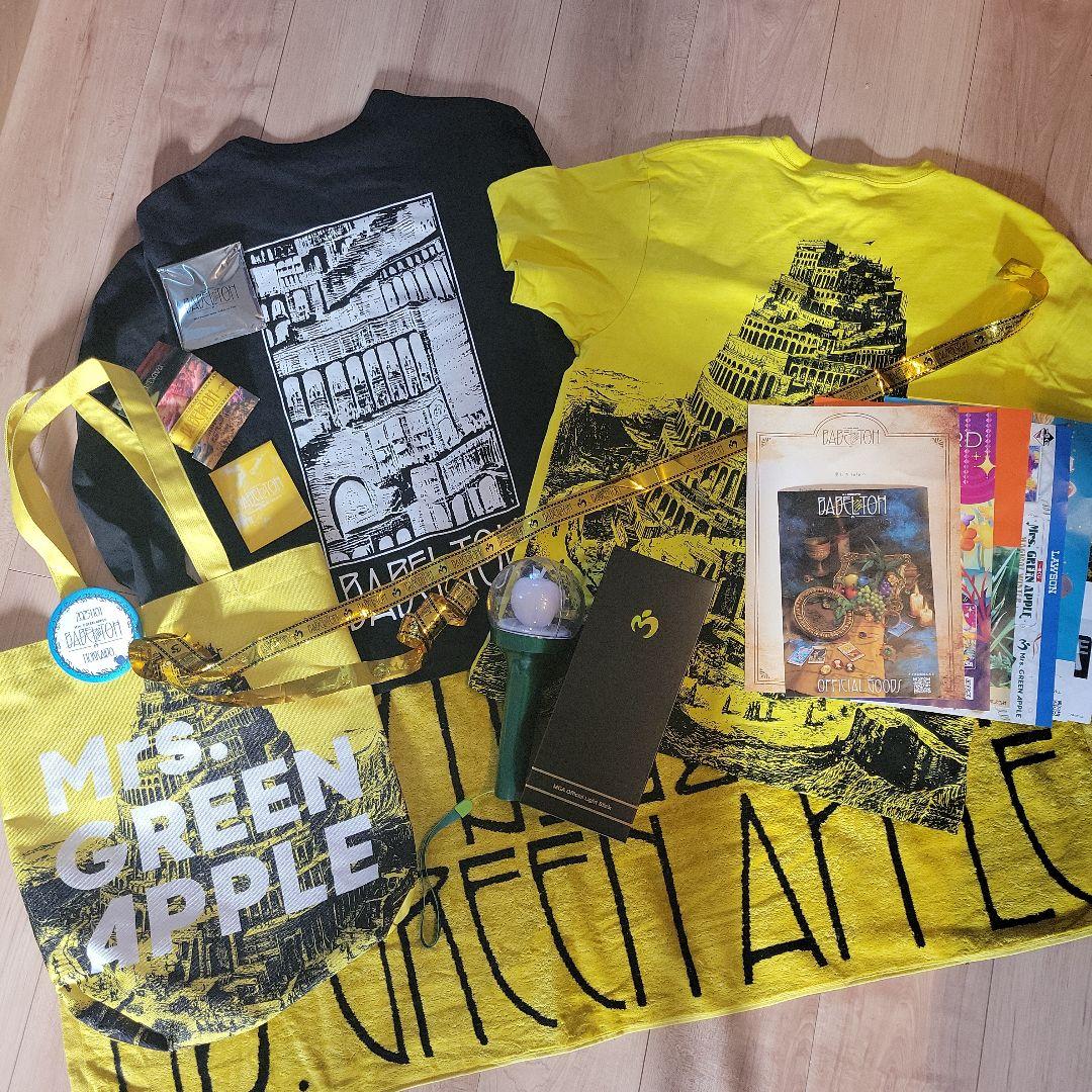 Mrs. GREEN APPLE バベルの塔セット ライトスティックバッグバッジ