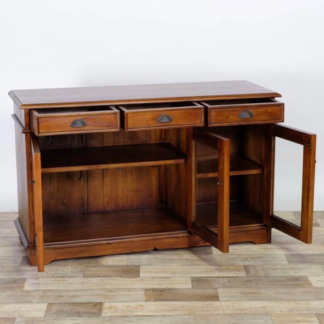 G 新品 アジアン キャビネット アンティーク カフェ カントリー 食器棚 本棚