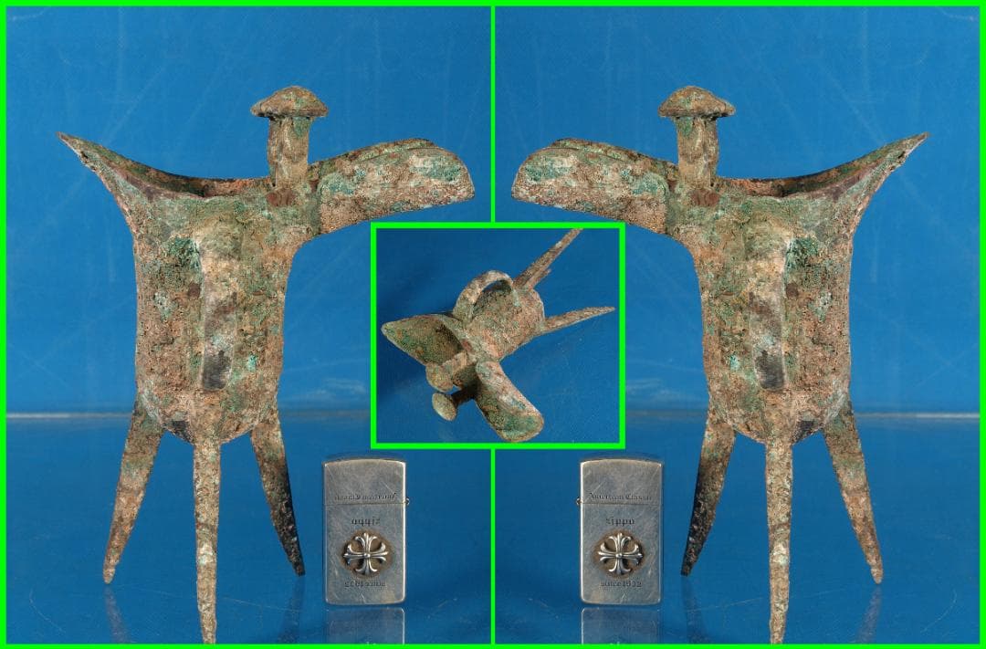 骨董市仕入れ品　唐物　中国　西周青銅置物　酒尊※激安骨董品Q1222A9-2