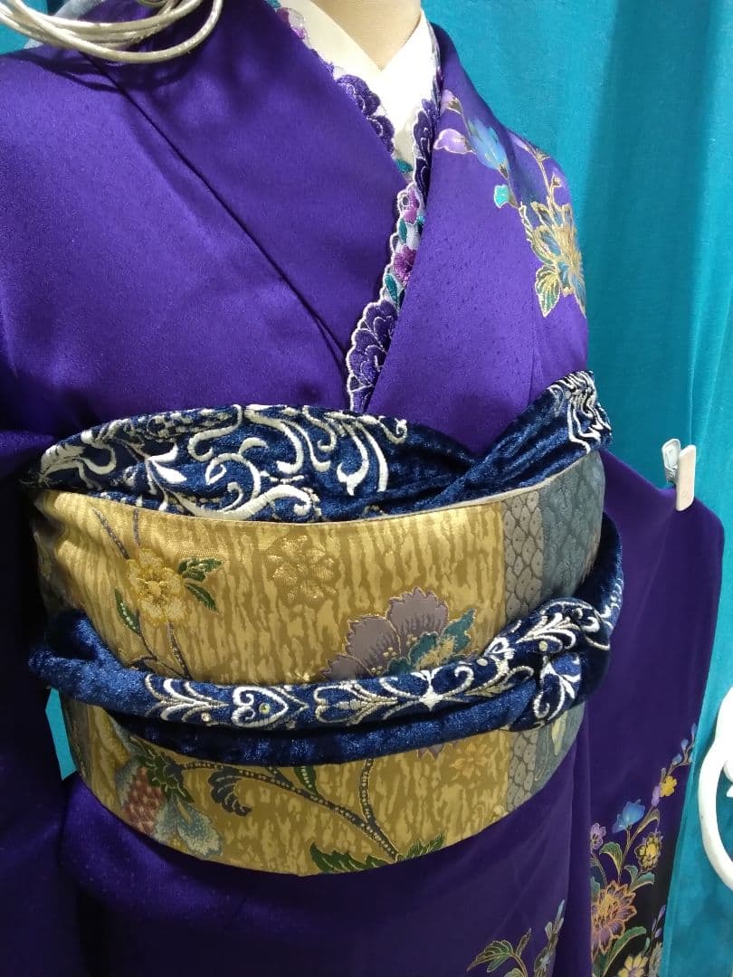 振袖フルセット、正絹振袖成人式、重ね衿、クリスタルストーン帯揚げ帯締、袋帯、襦袢