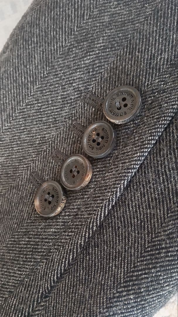 NEIL BARRETT ニールバレット グレー ダブルブレストジャケット