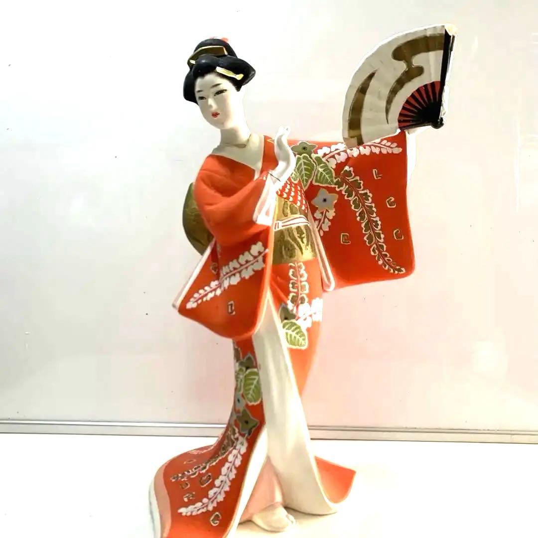 藤献上【博多人形】美人物　　　　　　（立姿）中古