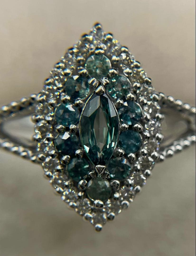 専用JL204★高級 アレキサンドライト0.4ct ダイヤ pt リング ソ付