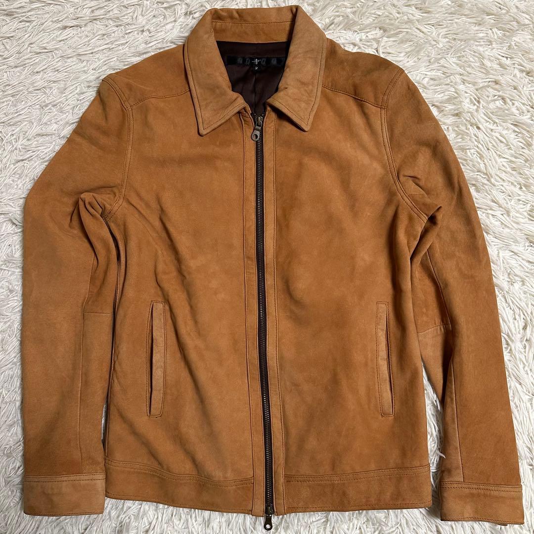 【NOID.】ノーアイディー ライダースジャケット シングル スエード レザー