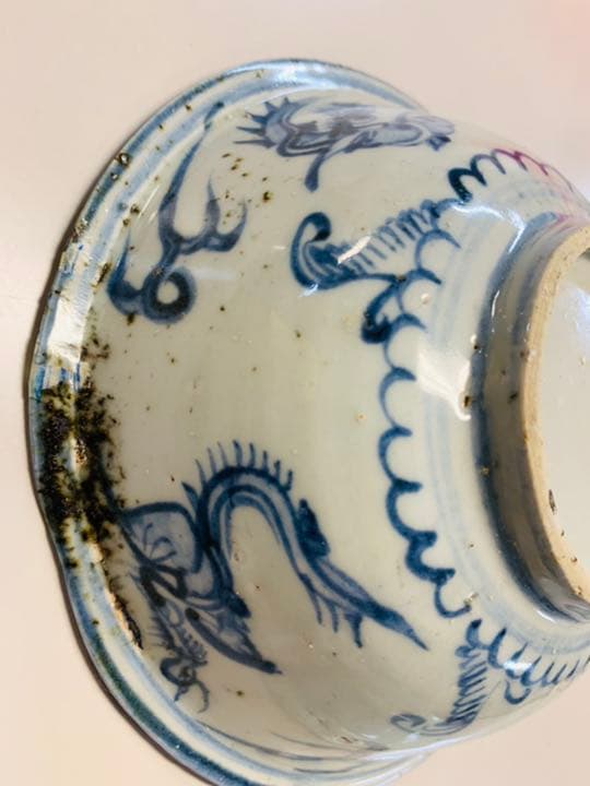 中国明時代早期と晩期染付お茶碗各1点（まとめ)