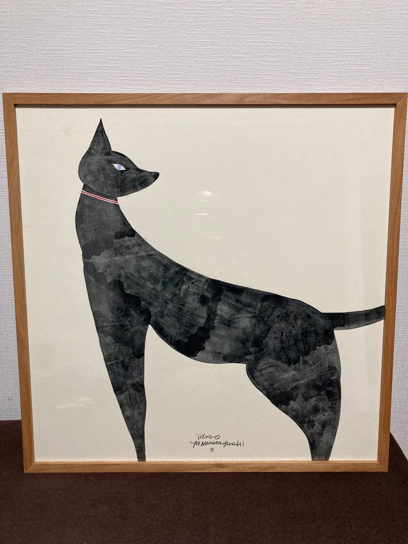 山口一郎　原画　黒猫 64×64