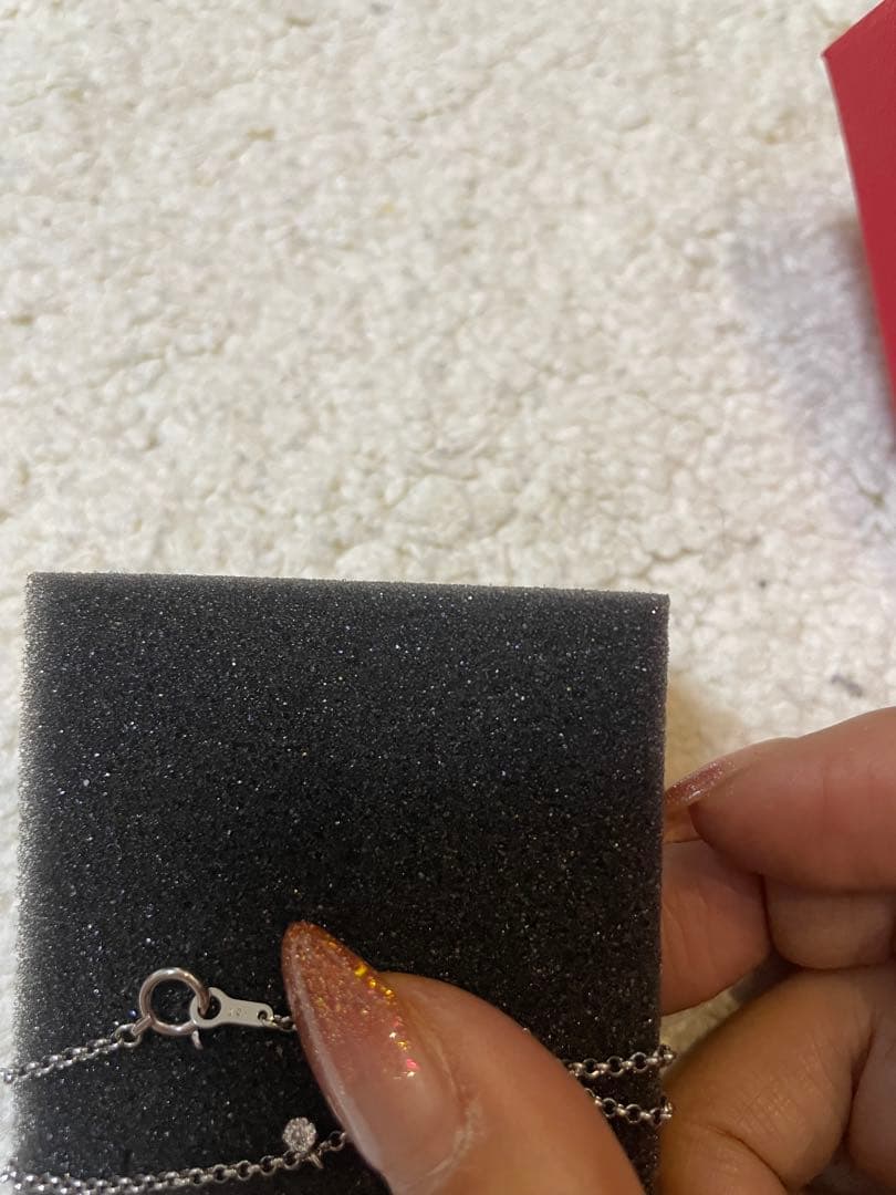 天然ダイヤモンドトリロジーチェーンアンクレットP850