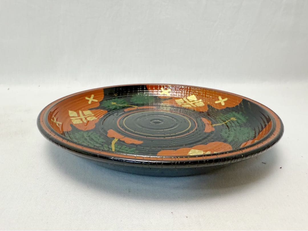 未使用 茶道具 平安象彦 長寛絵変わり 銘々皿 5枚組 底印 木製 菓子皿 共箱