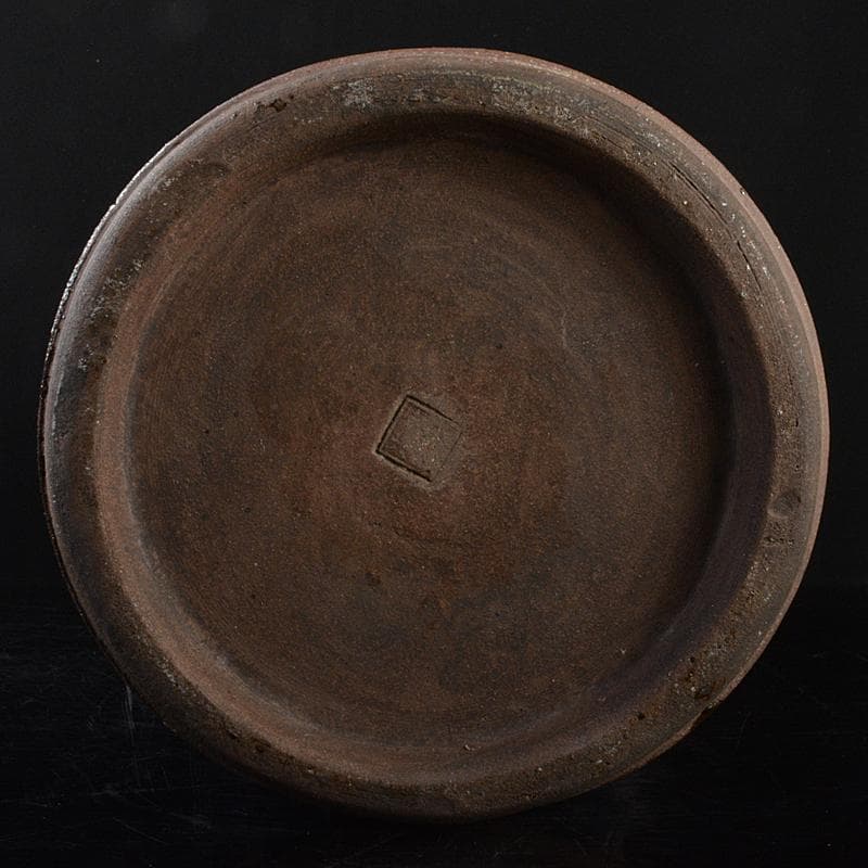 中国　海鼠釉　尊式瓶　在銘　M　R5381B