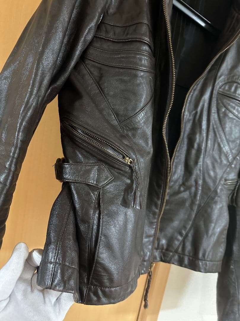 ヘンリーデュアルテ ヴィンテージ レザージャケット ブラウン