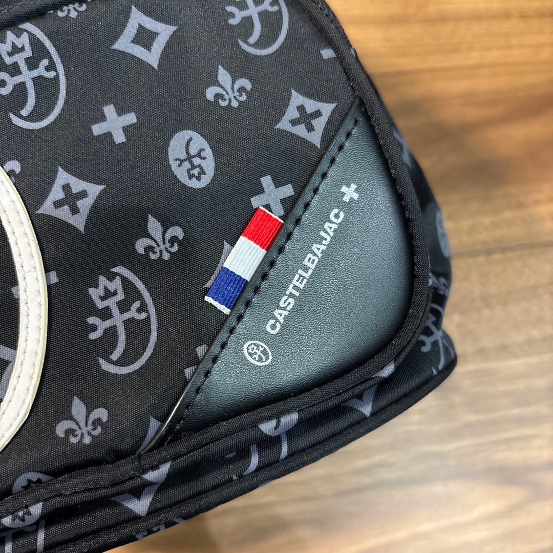 【美品】カステルバジャック 2way ミニ 巾着 ショルダーバッグ 総柄デザイン