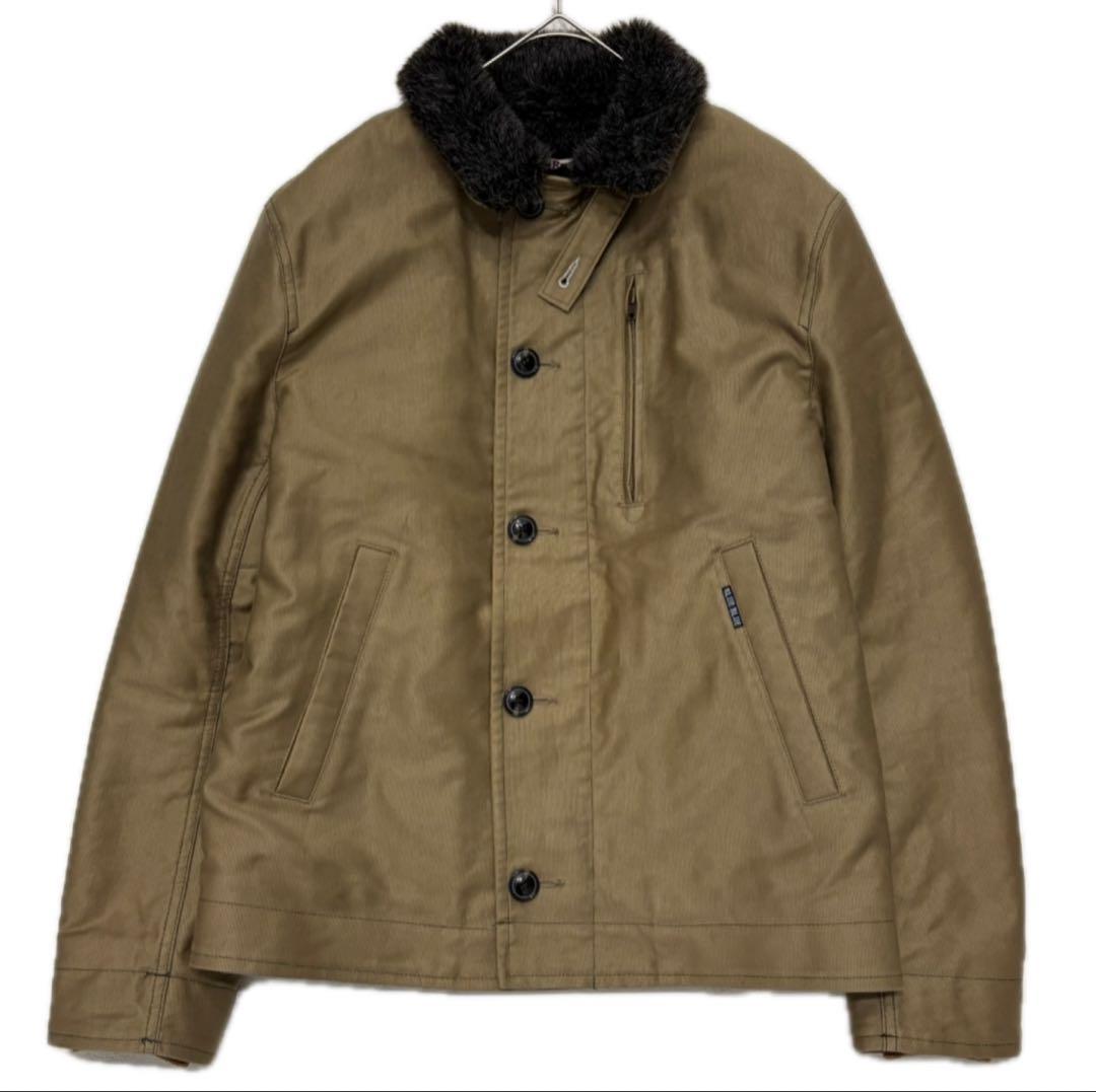 BLUE BLUE 美品 名作 N-1 ボア デッキジャケット ジャーマンクロス