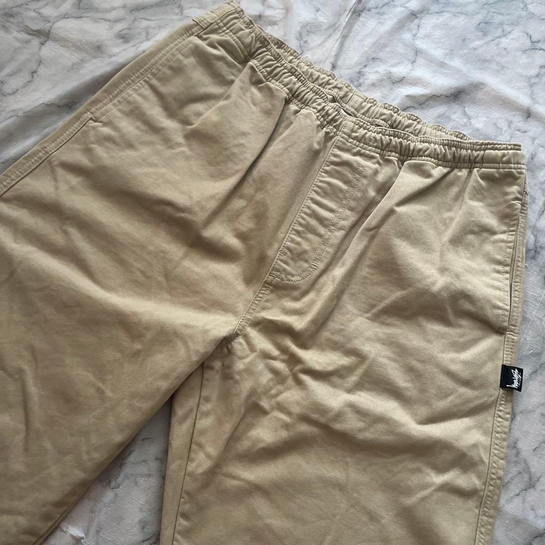 STUSSY　イージーパンツ　チノパン　ベージュ　L