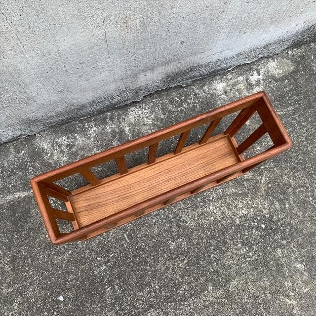 北欧デンマーク｜チーク材ウォールマガジンラック｜ヴィンテージ｜