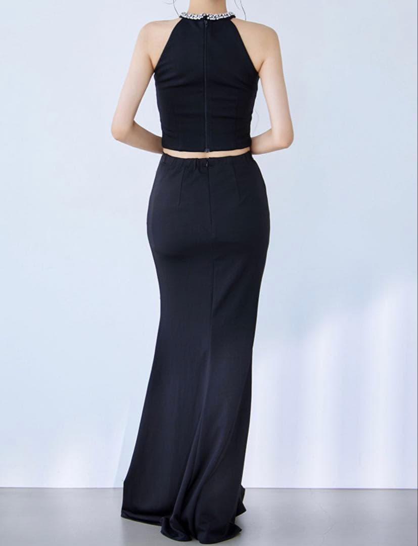 JEWELS アメスリビジュー ロングドレス ブラック Mサイズ 美品