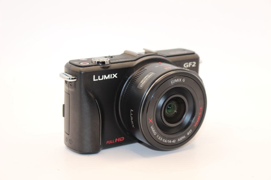 ★純正バッテリー2個、レンズ収納袋付★ LUMIX DMC-GF2 電動ズーム