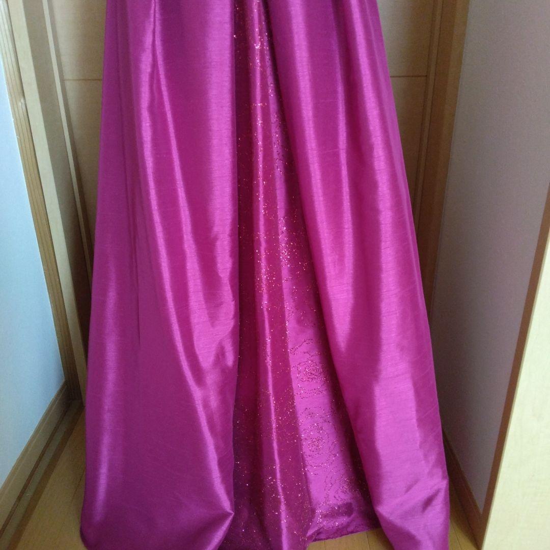 ジュネビビアン　ロングドレス　マゼンタ　ローズピンク　13号