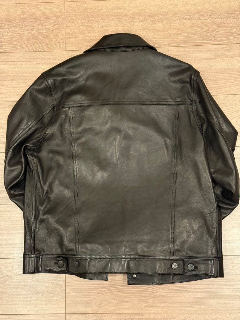 【K】  カルバンクライン レザージャケット 黒