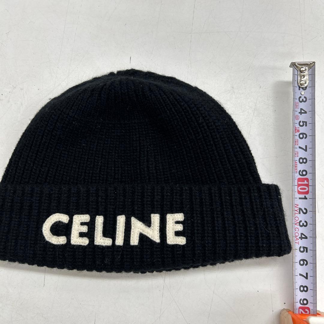 CELINE ニット帽 黒　セリーヌ　ビーニー　ユニセックス
