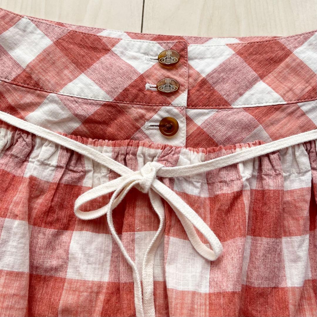 ヴィヴィアンウエストウッドレッドレーベル ギンガムチェック バルーンスカート