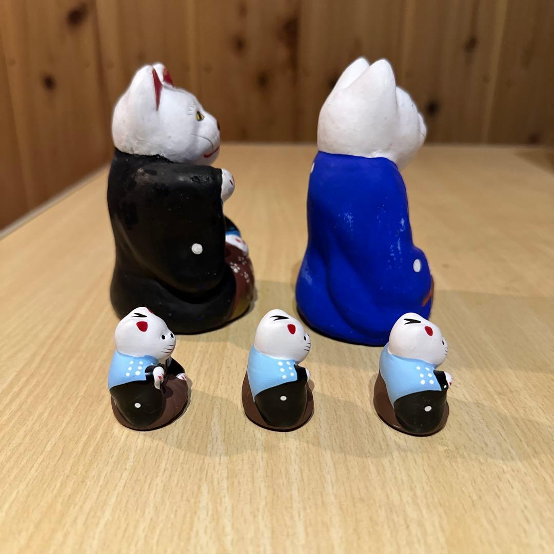 丹嘉　招き猫2対　と　住吉神社　初辰猫