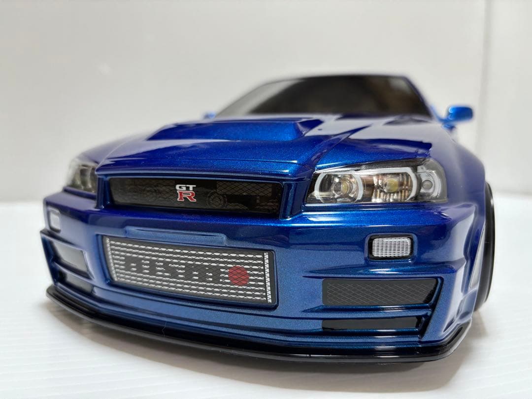 【未走行】タミヤ TT-02 メカ無し ＋ R34 GT-Rボディー