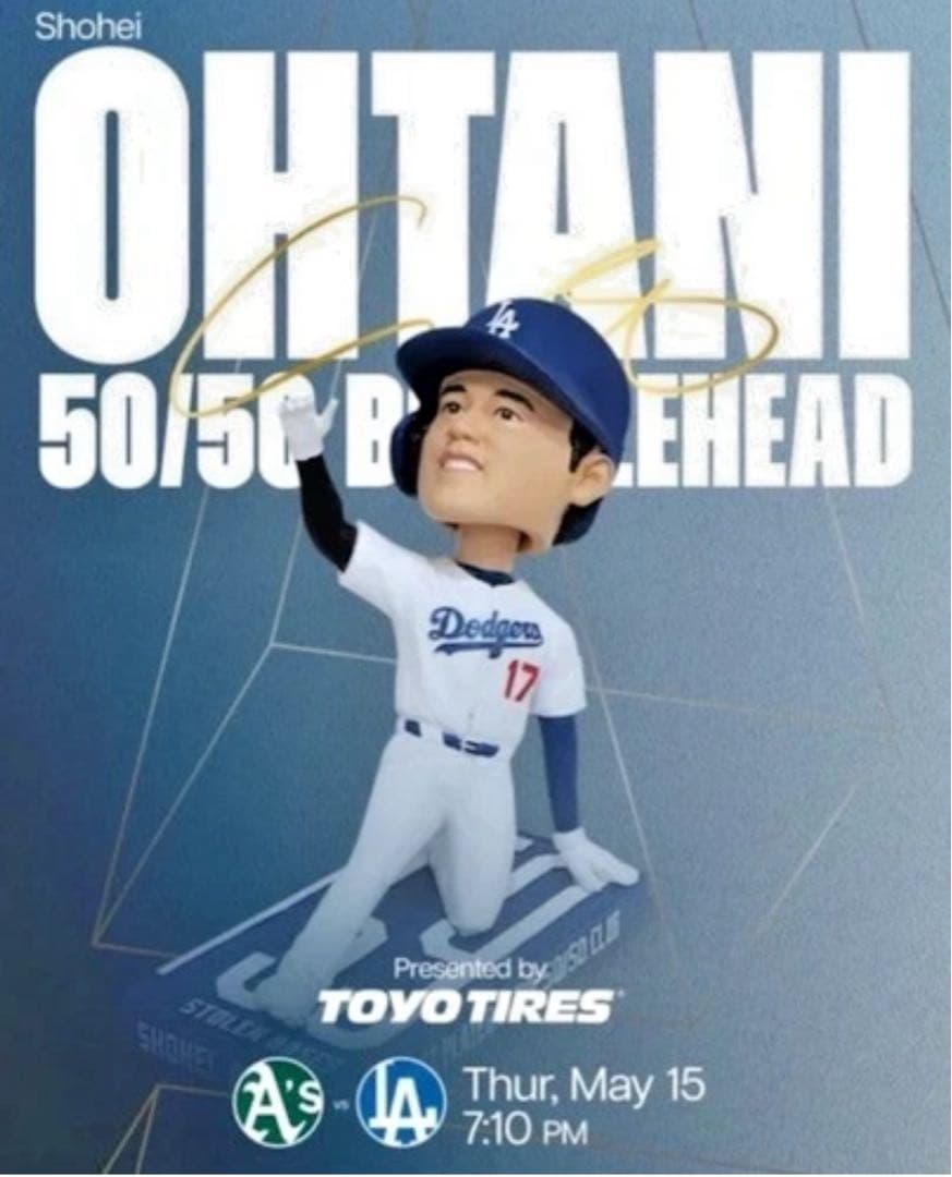 【ばん出品】5/15 大谷翔平 50/50ボブルヘッド