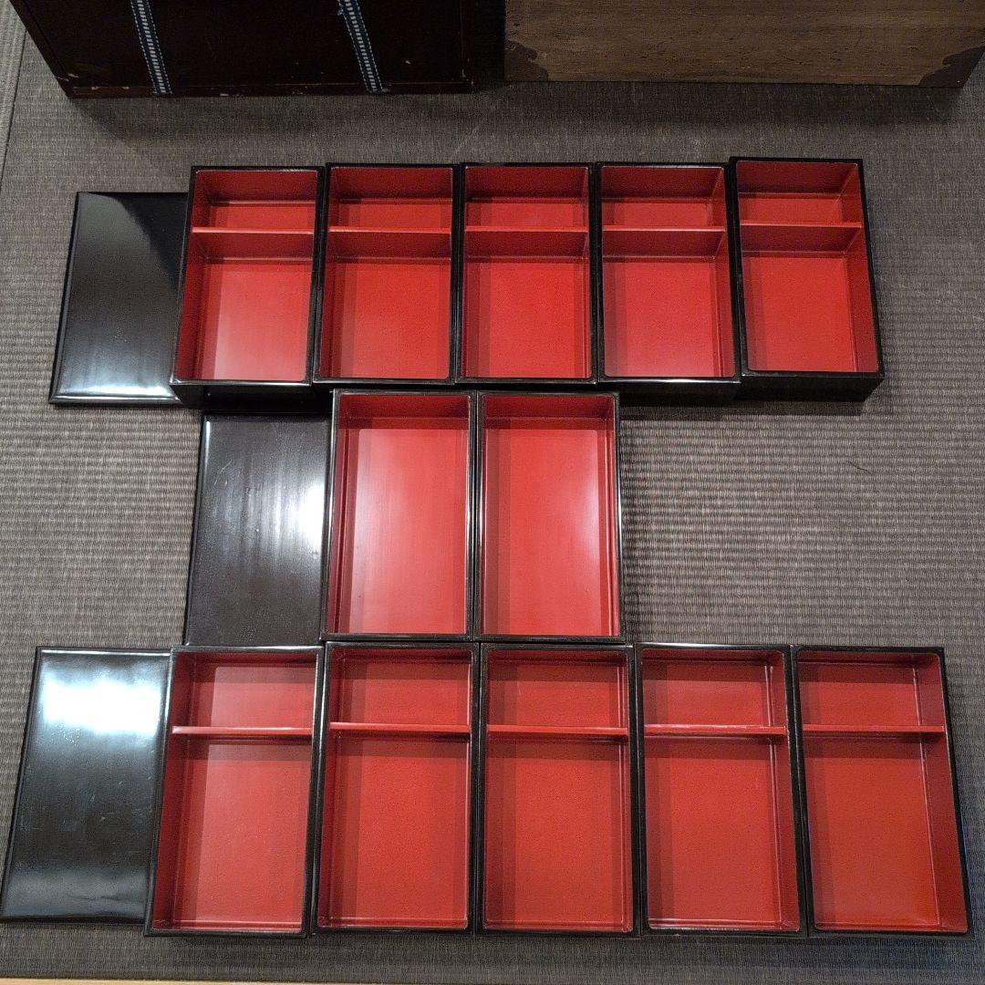 茶道具 野点 漆弁当箱 木製漆水筒（金具） 重箱