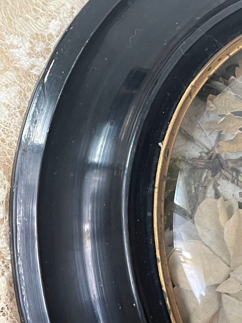 アンティークフランスナポレオンIII グローブドマリエ湾曲ガラスフレーム布花