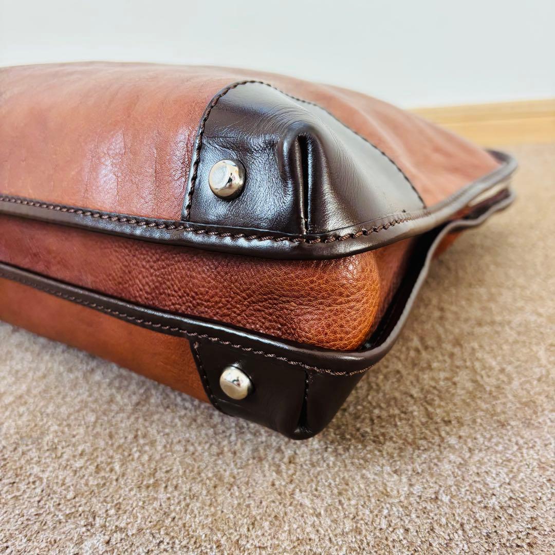 STEFANOMANO オールレザー　ブリーフケース　ビジネスバッグ　アルチェ