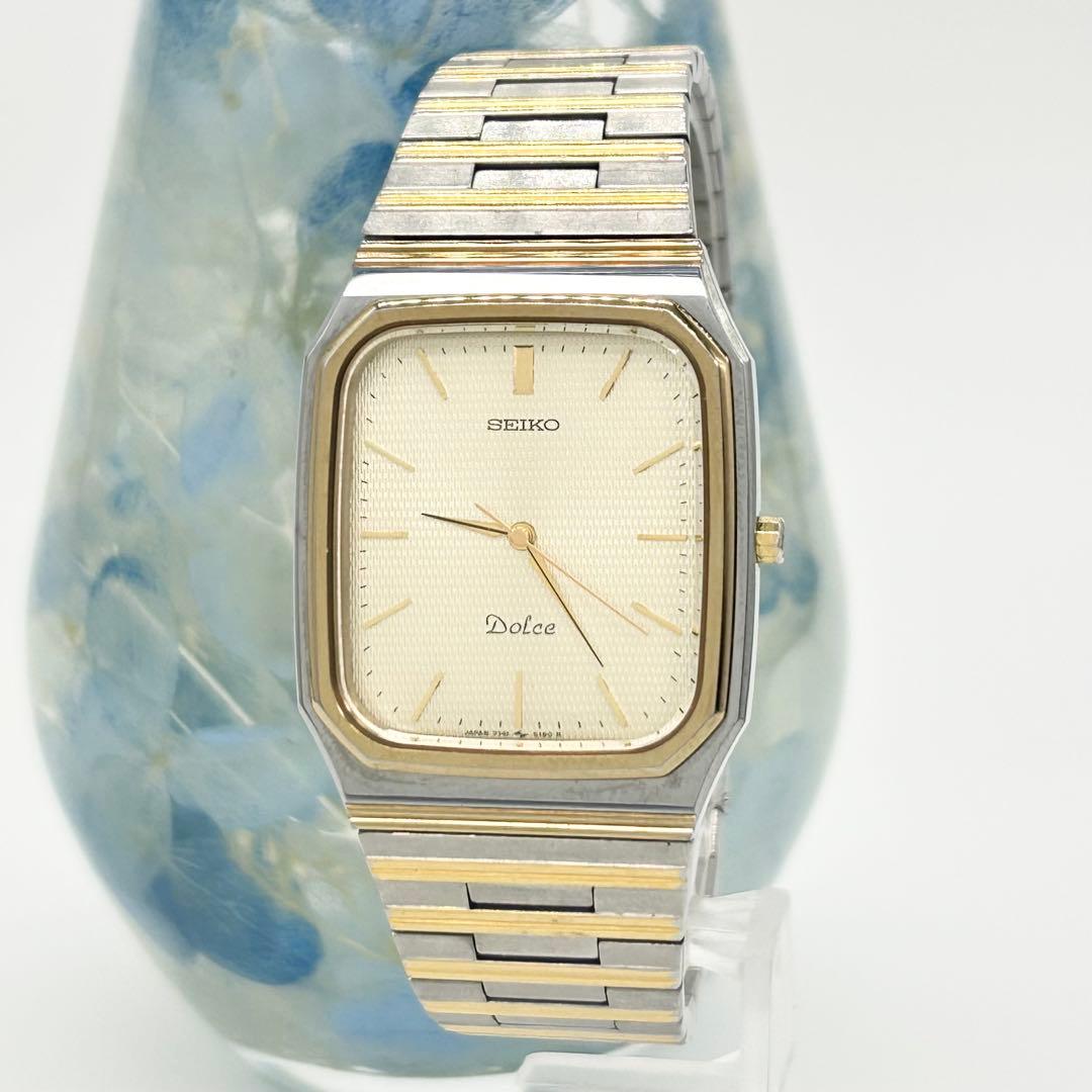 SEIKO セイコー DOLCE スクエア 7741-5130 クォーツ 腕時計