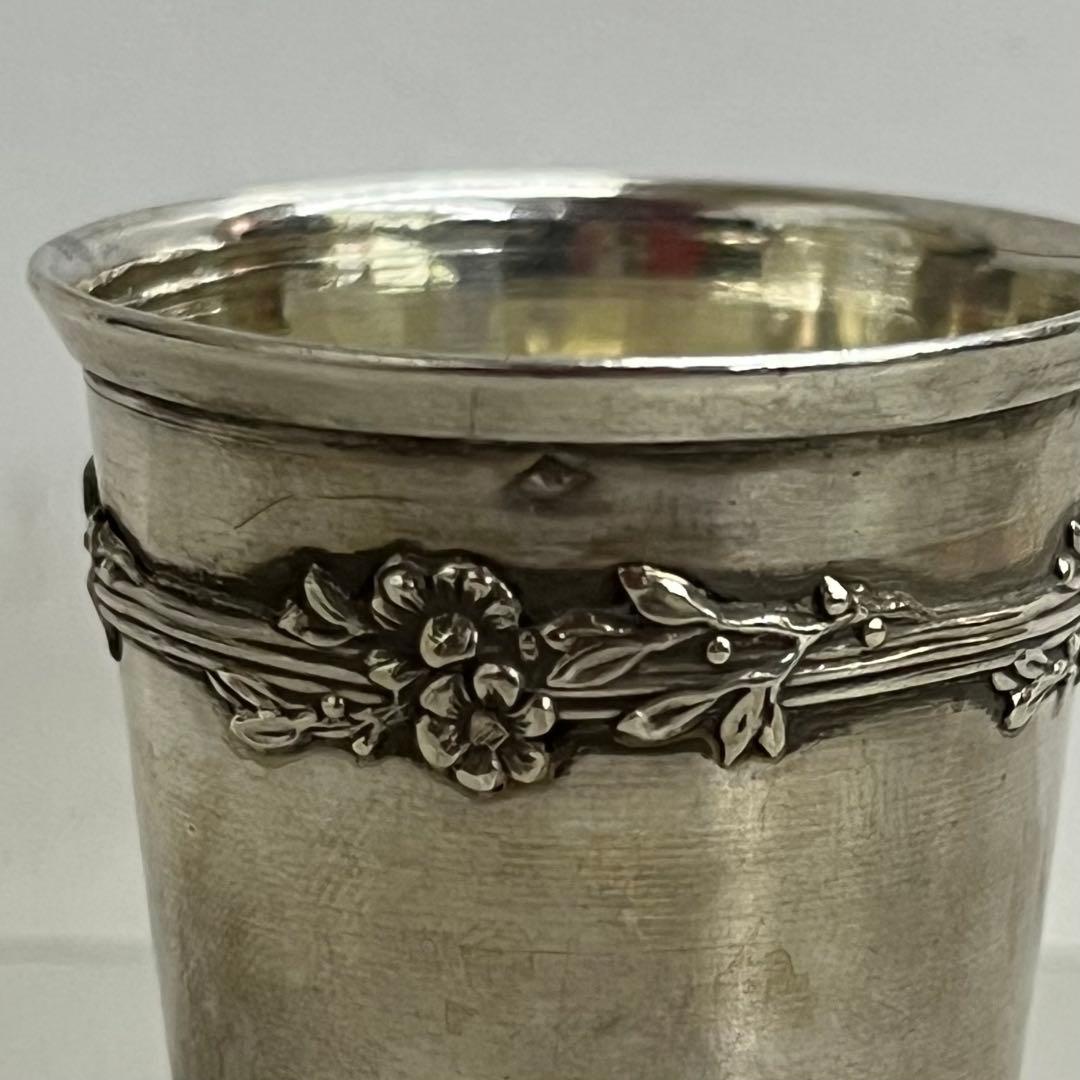 フランス　アンティーク　シルバー　銀製　リキュールカップ