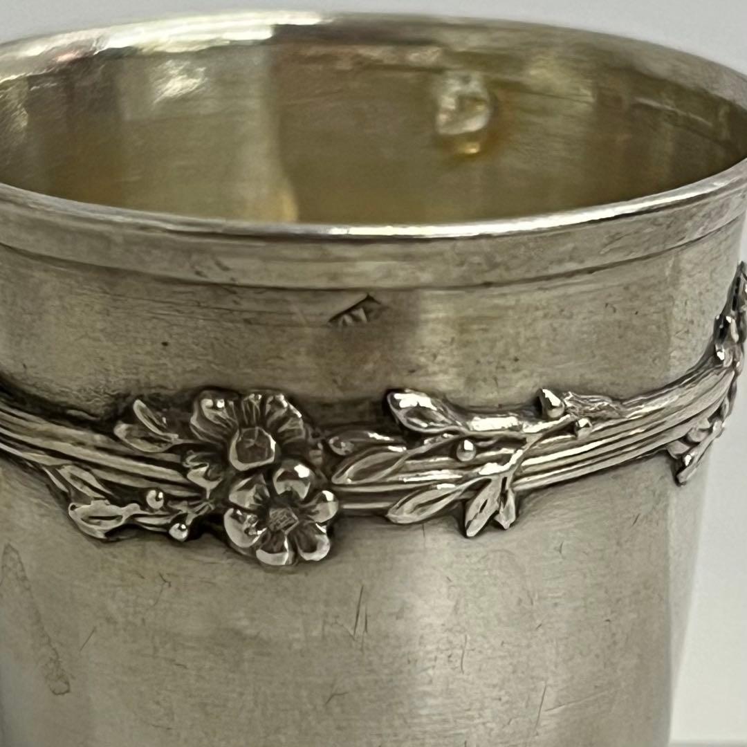 フランス　アンティーク　シルバー　銀製　リキュールカップ