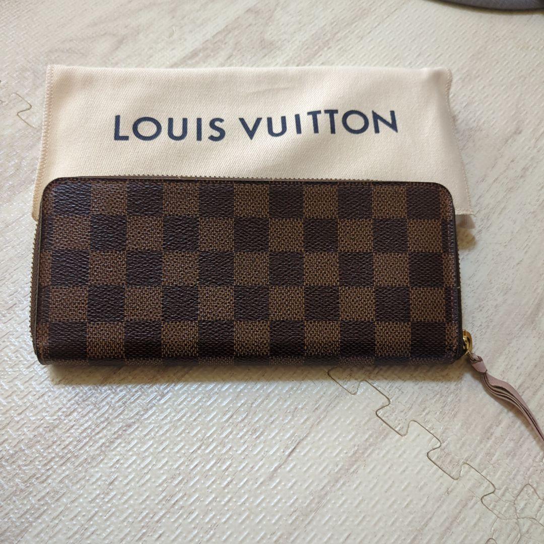 ルイヴィトン ポルトフォイユ クレマンス ダミエエベヌ ローズバレリーヌ 長財布
