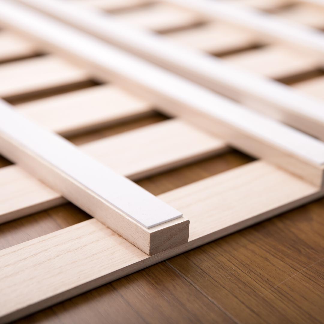 すのこベッド 折りたたみ ベッドフレーム 木製 セミダブル 4折桐木床 SD