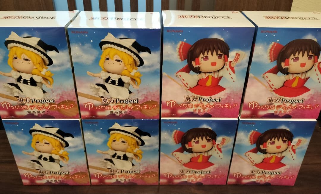 東方Project ゆっくり風デフォルメフィギュア 霊夢 魔理沙8体セット