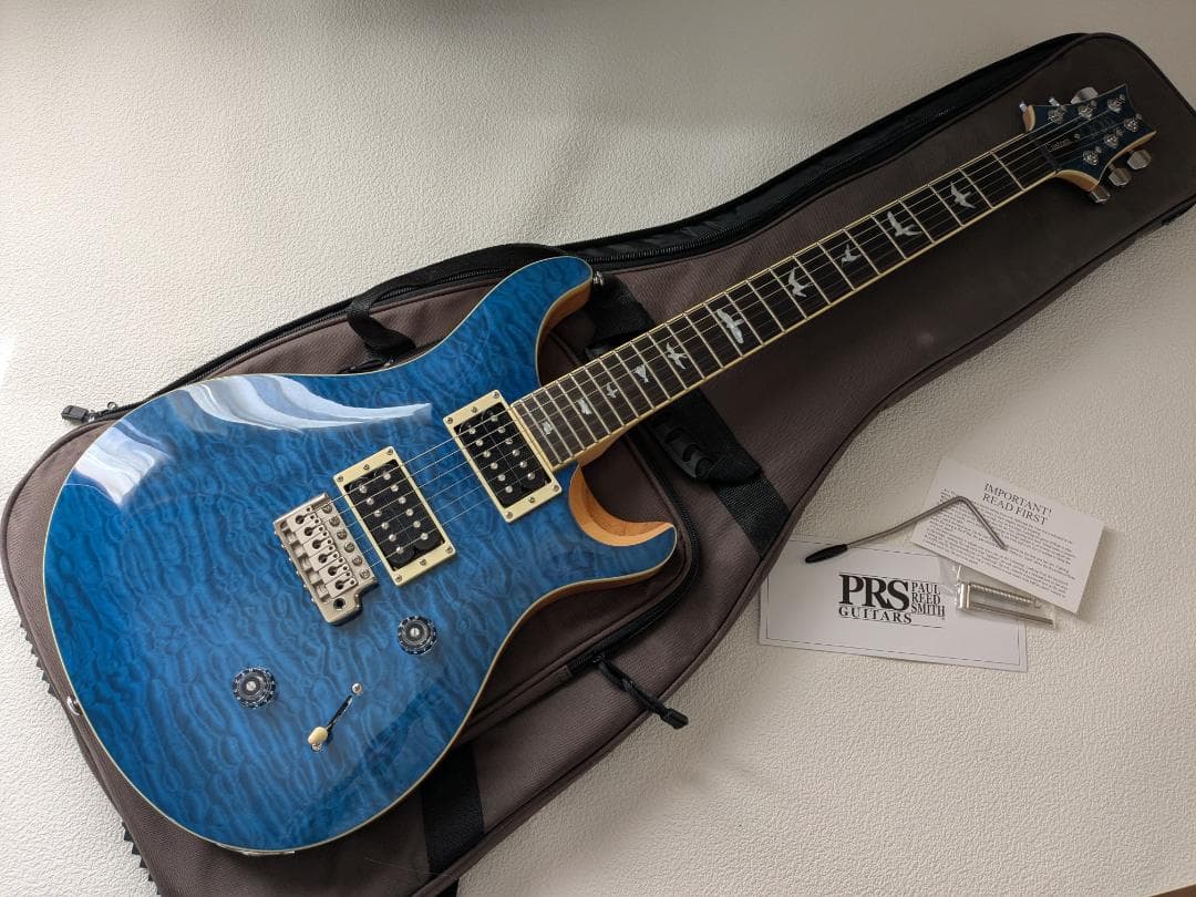 美品 PRS SE Custom 24 Blue Matteo Quilt