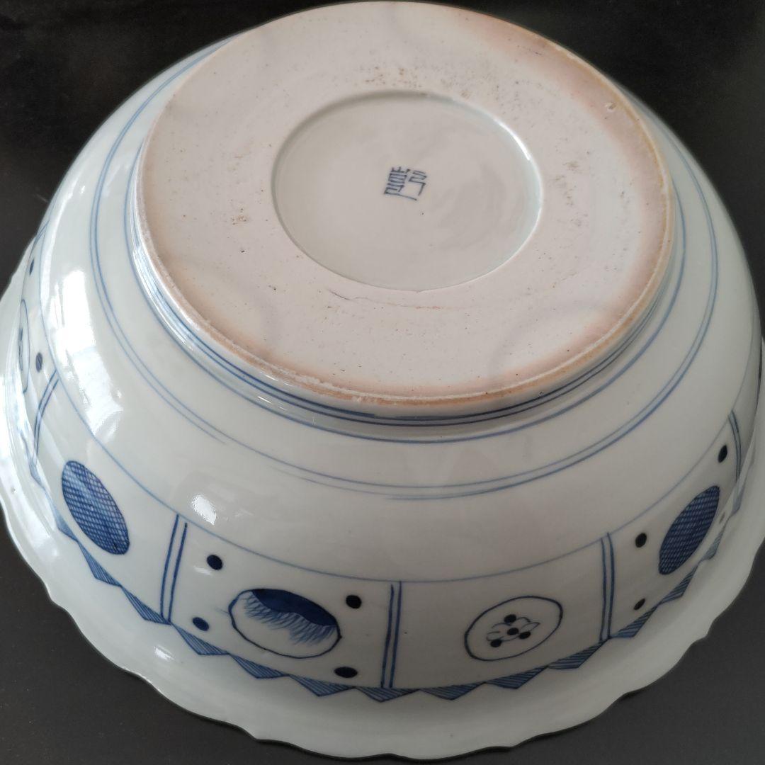 完品の美品　凄く大きい　 古伊万里　江戸期 大鉢　龍と鳳凰図