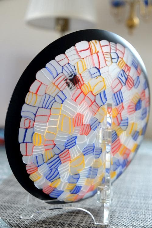 ベネチアンガラス ヴェネチアングラス ミルフィオリ プレート ムリーニ ムリーネ