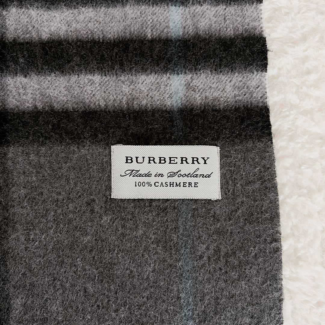 美品✨【バーバリー】カシミヤ100%ロングマフラー メガチェック ノバチェック