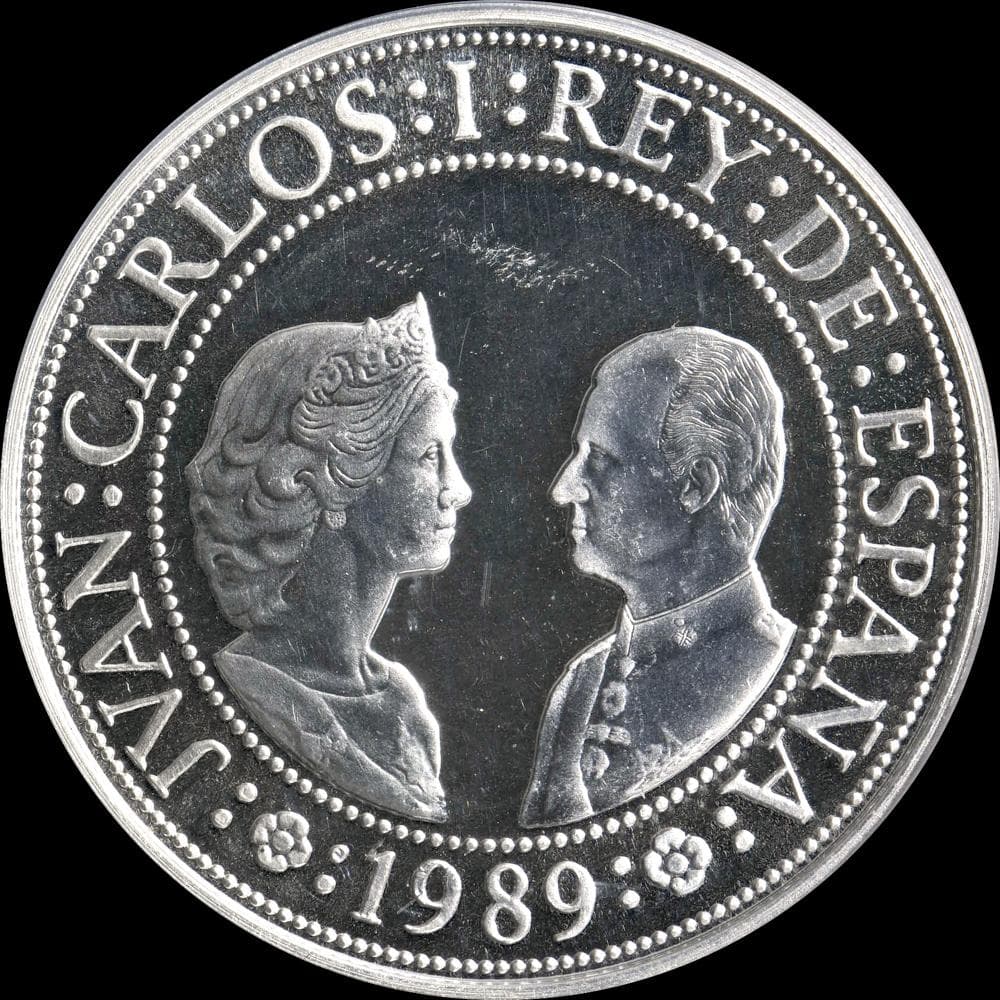 ⭐️【PCGS PR67CAM】1989-M スペイン 2000P銀貨