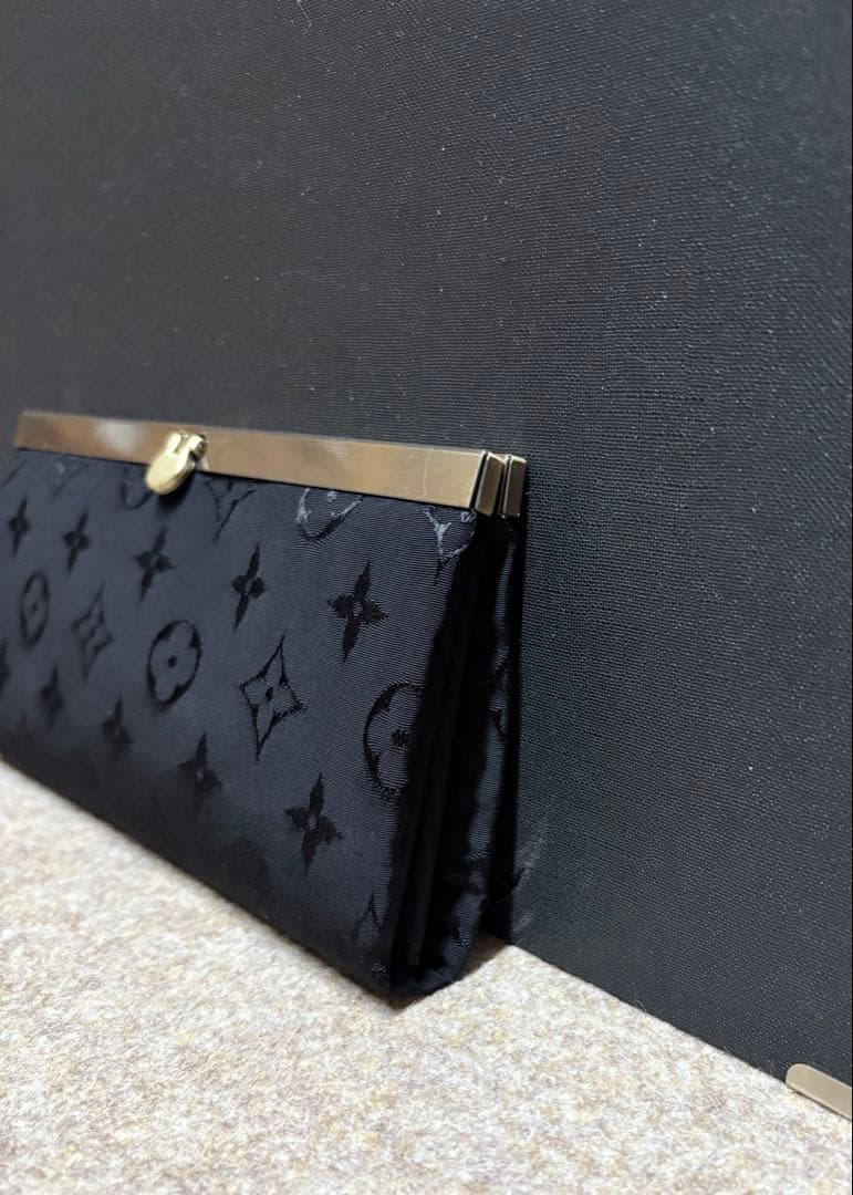 よっち様 ビスコース生地 がま口ショルダーバッグ ブラウン がま口長財布 2点