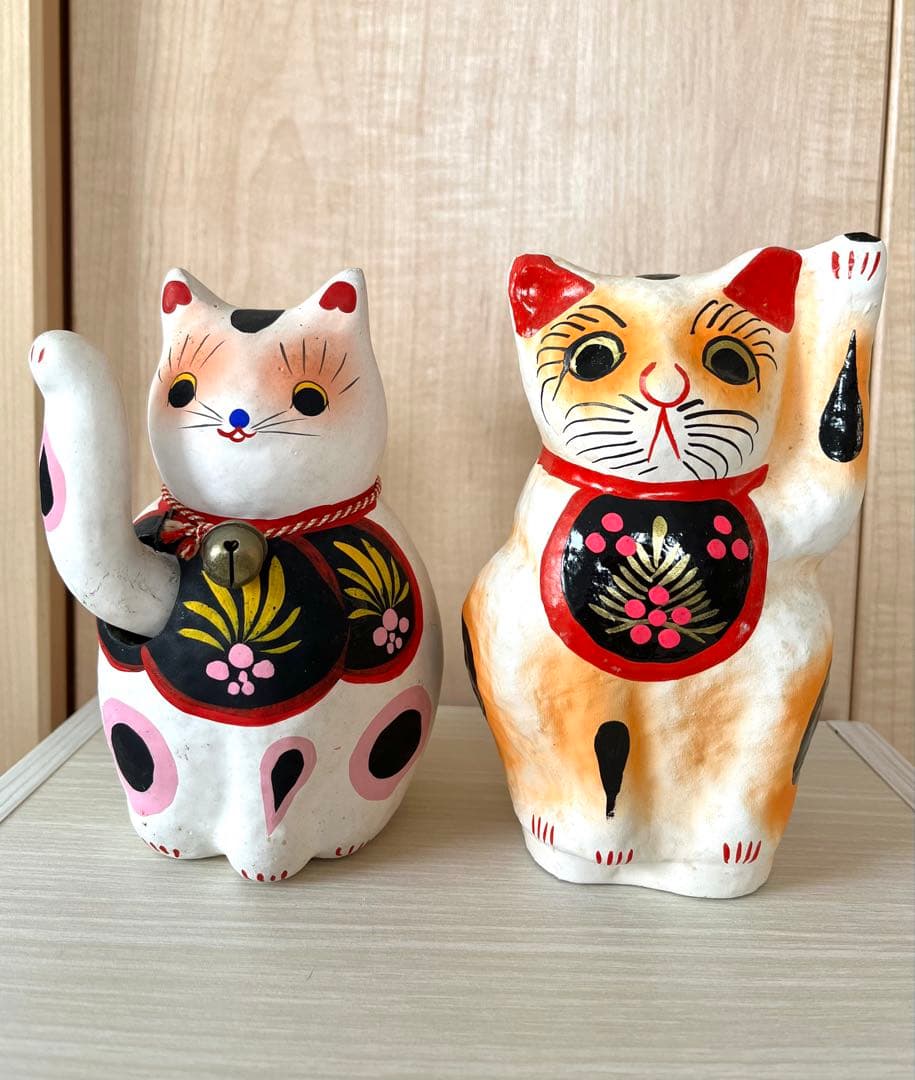高崎張子　招き猫2体セット　お得