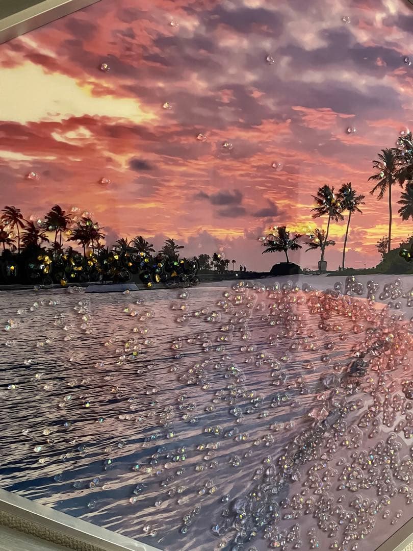 最終セール　クリスタルアート　ピクチャー　3枚セット　水晶絵