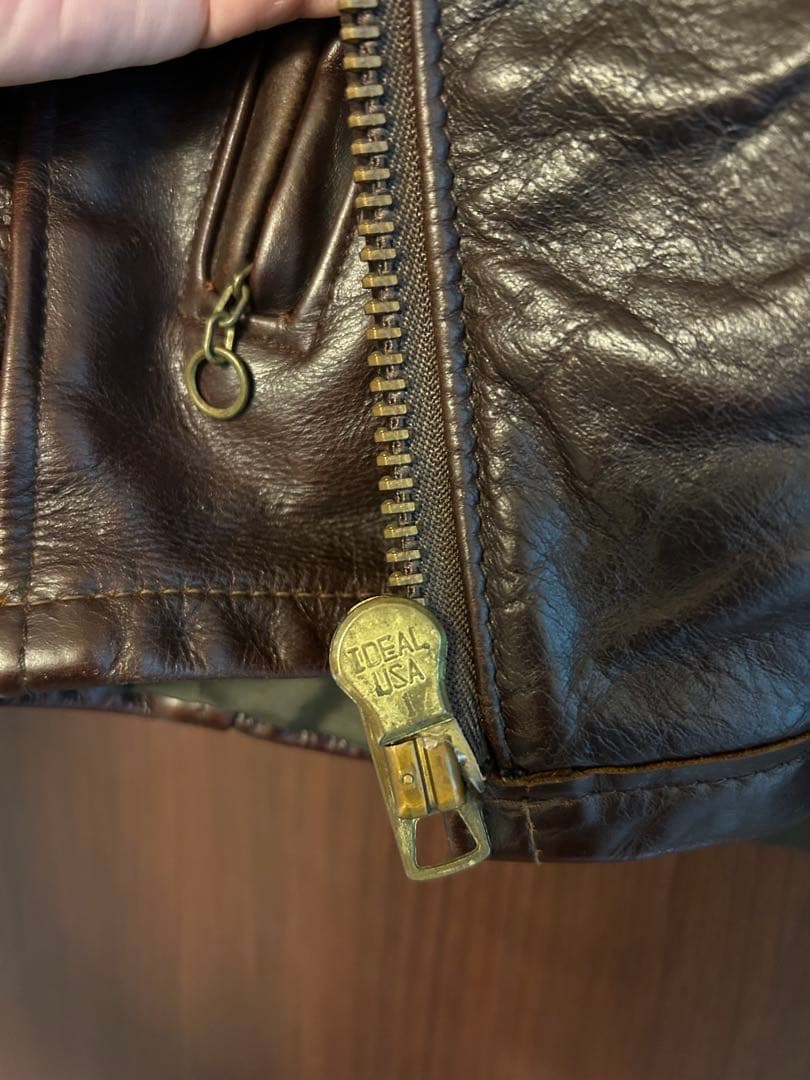 【値下げ中】Schott レザージャケット 本革 ブラウン