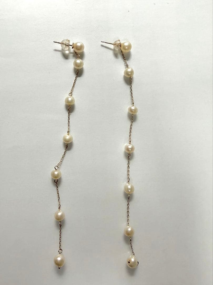 サマンサティアラSamanthaTiaraパールロングピアス 4℃スタージュエリ