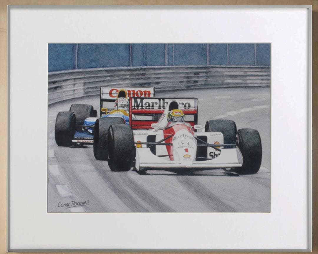 The Battle of Monaco 1992 / セナVSマンセル 水彩画