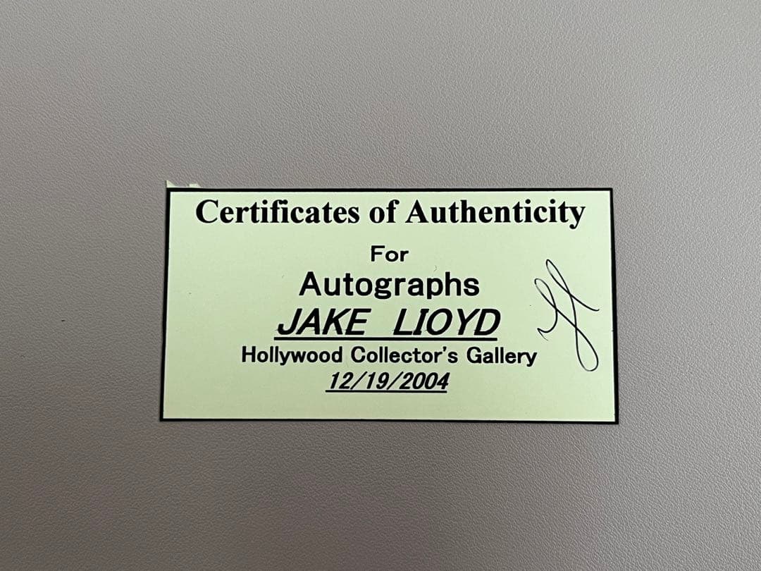 スターウォーズ　直筆サイン　アナキン・スカイウォーカー　ジェイク・ロイド