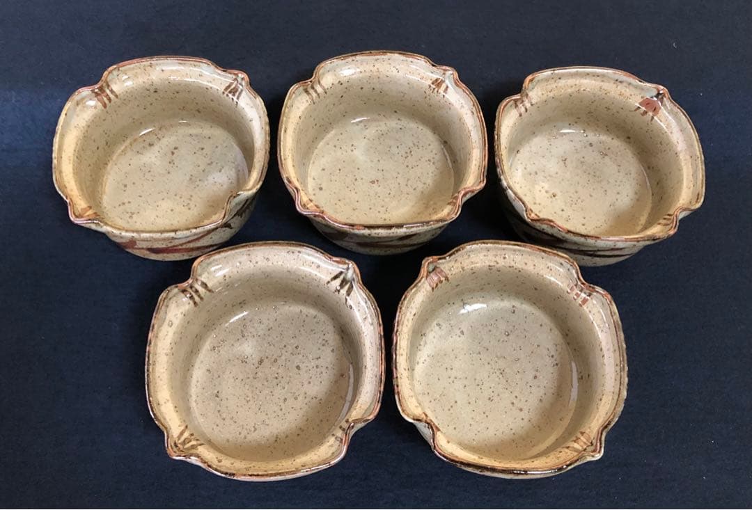 《R》絵唐津 向付5客 十三代中里太郎右衛門 栞 陶歴書 共箱 250911H5